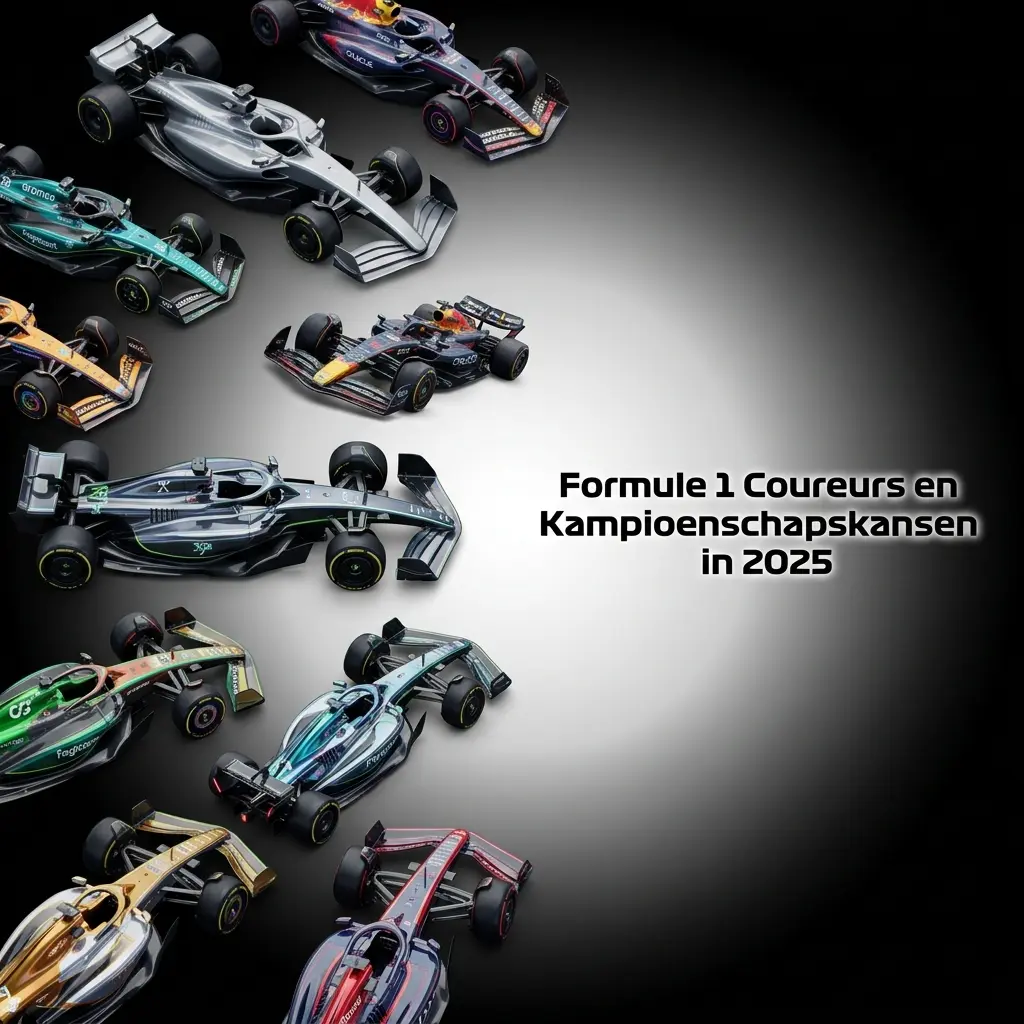 Overzicht F1 coureurs 2025 per team met kampioenschapskansen, inclusief Verstappen, Norris en Hamilton