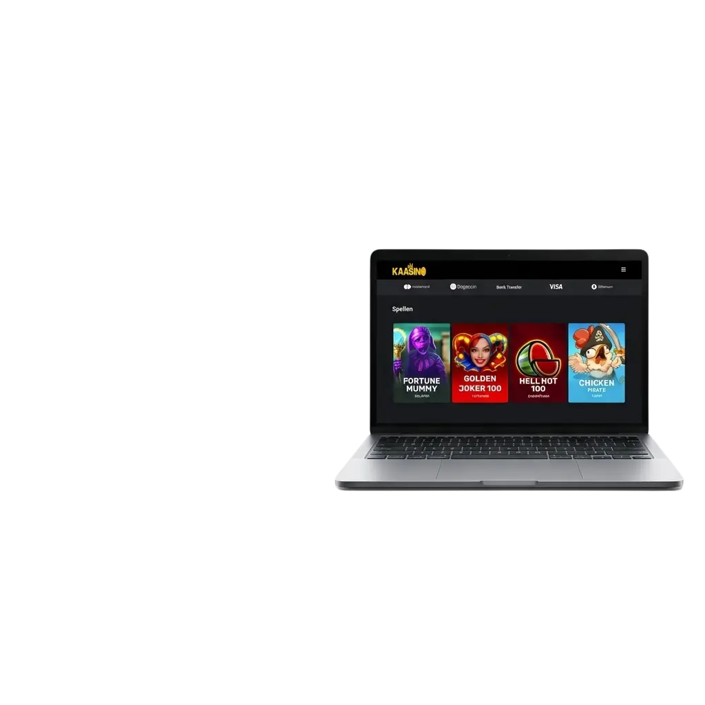 Kaasino desktopversie op PC met Windows en macOS via webbrowser voor sportsbetting en live casino