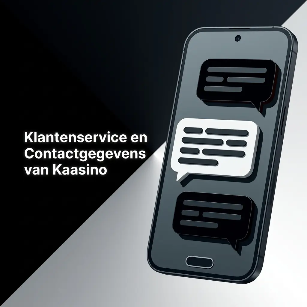 Kaasino klantenservice logo met contactopties zoals live chat en e-mail voor Nederlandse spelers