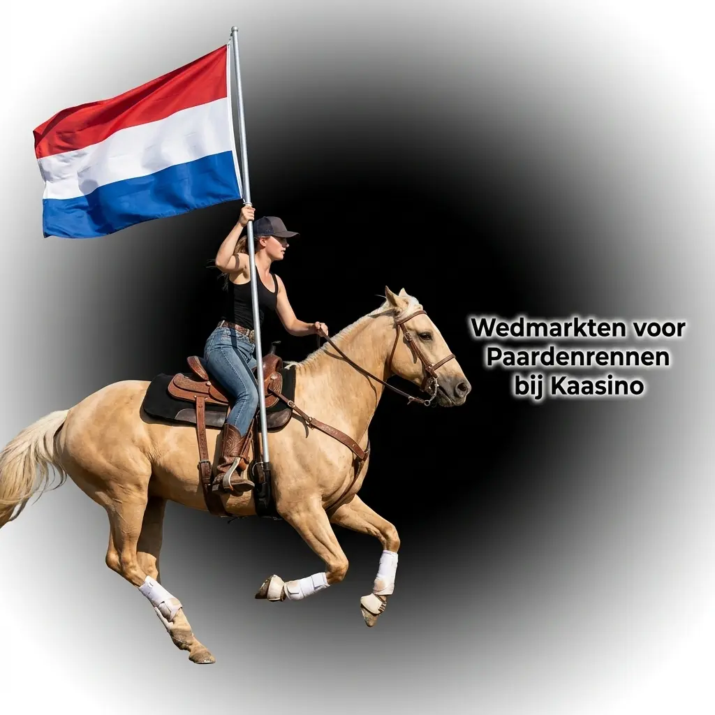 Overzicht van wedmarkten voor paardenrennen bij Kaasino, waaronder Win, Place, Show, Exacta, Trifecta en Each-Way opties.