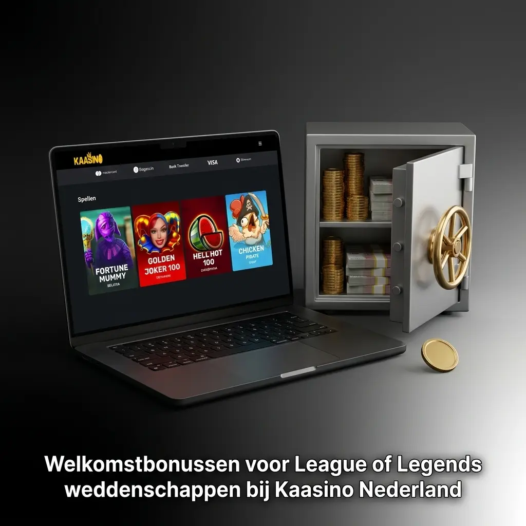 Welkomstbonus bij Kaasino Nederland: 100% stortingsbonus tot 200 EUR en 250 gratis spins voor League of Legends weddenschappen.
